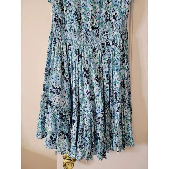 POUPETTE ST BARTH Trinity Ruffled Sleeveless Floral Dress M NWT $320 - Picture 10 of 12